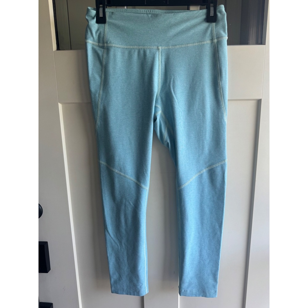 Outdoor Voices Womens Blue Heathered High Rise Cropped Leggings Size Medium
